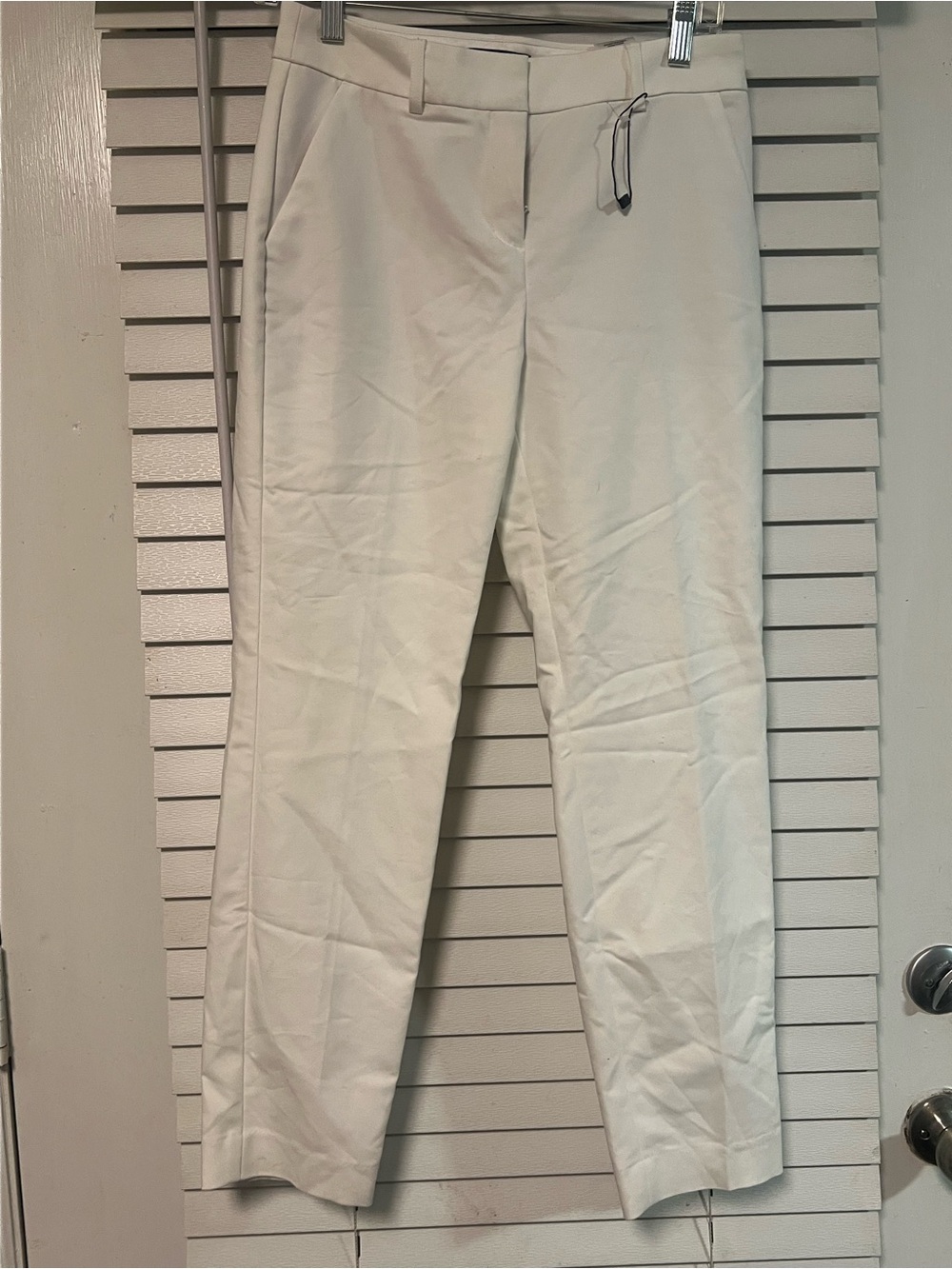 Express Women's Cream Straight-Leg Chinos